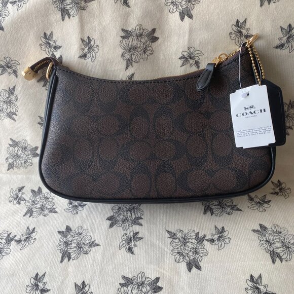 Coach Black Crossbody Bag With Classic Pattern - Picture 3 of 6